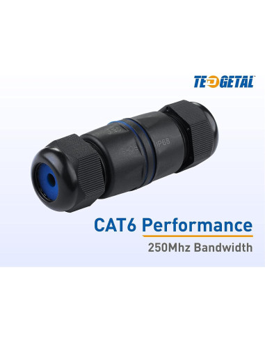 Conector RJ45 Impermeable Tedgetal 2 Paquete Cat6 250MHz