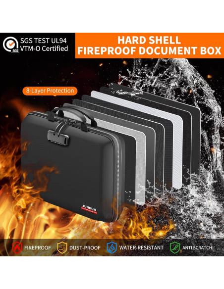 Caja de Documentos a Prueba de Fuego JUNDUN F87 39.37x29.21cm