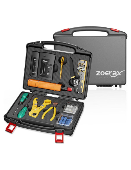 Kit de Herramientas de Red ZOERAX 11 en 1 Crimpadora RJ45