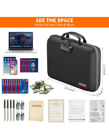 Caja de Documentos a Prueba de Fuego JUNDUN F87 39.37x29.21cm