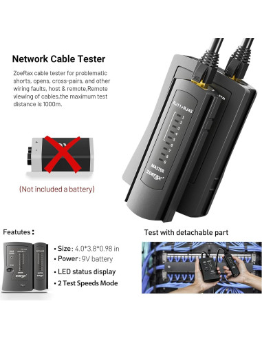 Kit de Herramientas de Red ZOERAX 11 en 1 Crimpadora RJ45