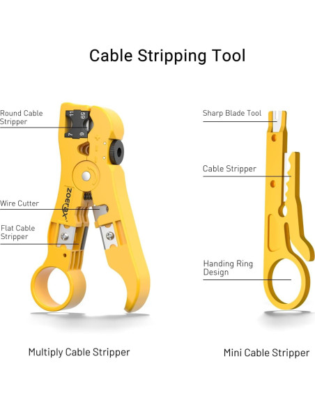 Kit de Herramientas de Red ZOERAX 11 en 1 Crimpadora RJ45