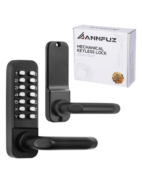 Cerradura de puerta mecánica sin llave ANNFUZ con teclado