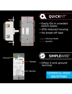 Interruptor de Pared Inteligente Enbrighten QuickFit 700 Series 2