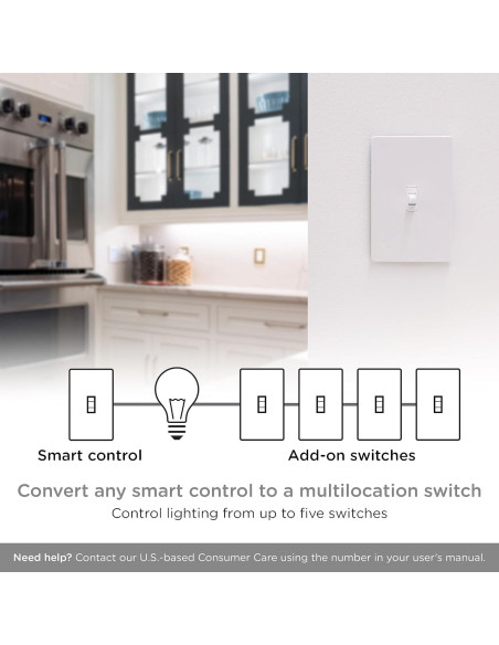 Interruptor de Pared Inteligente Enbrighten QuickFit 700 Series