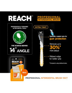 Limpiadores Interdentales Reach 0.7mm, Paquete de 6, Cuidado Oral 2