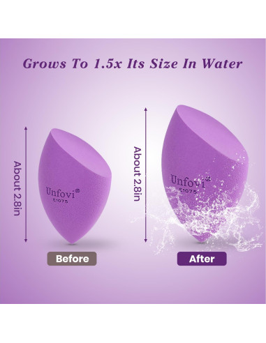 Juego de Esponjas de Maquillaje Unfovi 7 Piezas Sin Látex