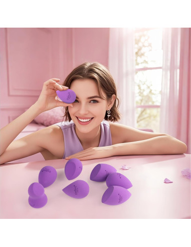 Juego de Esponjas de Maquillaje Unfovi 7 Piezas Sin Látex