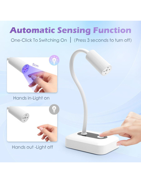 Lámpara de Uñas UV LED Madenia Inalámbrica 360 3 Temporizadores