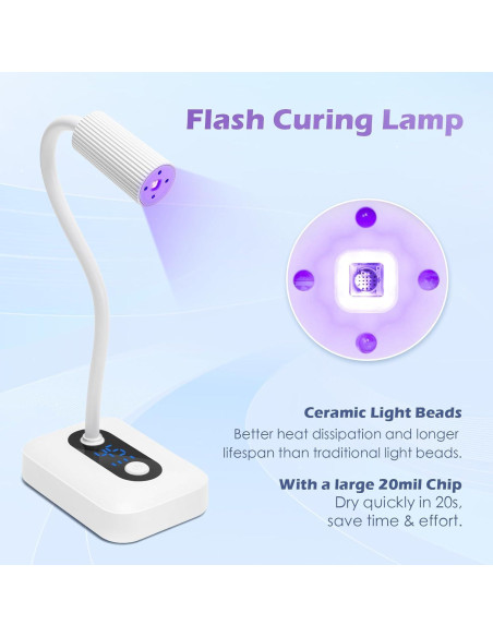 Lámpara de Uñas UV LED Madenia Inalámbrica 360 3 Temporizadores