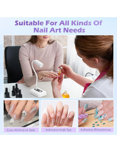 Lámpara de Uñas UV LED Madenia Inalámbrica 360 3 Temporizadores