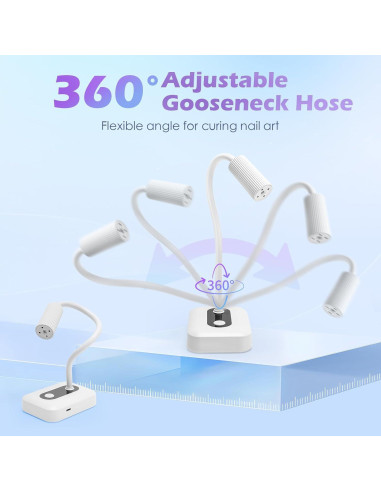 Lámpara de Uñas UV LED Madenia Inalámbrica 360 3 Temporizadores