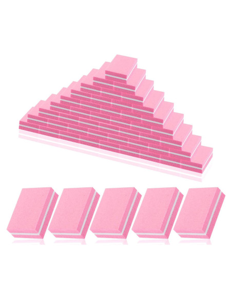Bloques de Pulido de Uñas Simarro 50 Piezas Rosa 3.5x2.5cm
