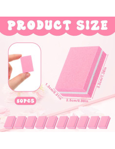 Bloques de Pulido de Uñas Simarro 50 Piezas Rosa 3.5x2.5cm 2