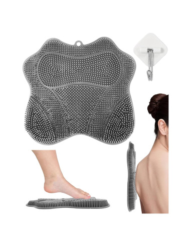 Alfombrilla de Exfoliación para Pies Silicona WOJVVK 29.5x27.4cm