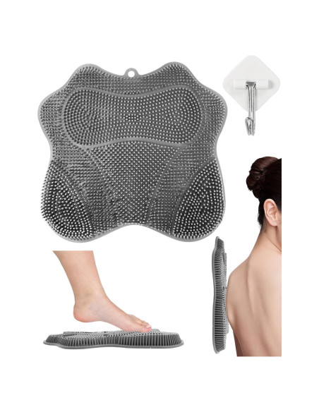 Alfombrilla de Exfoliación para Pies Silicona WOJVVK 29.5x27.4cm