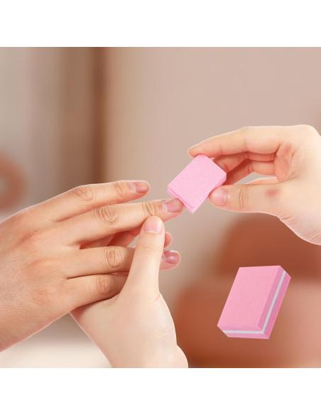 Bloques de Pulido de Uñas Simarro 50 Piezas Rosa 3.5x2.5cm