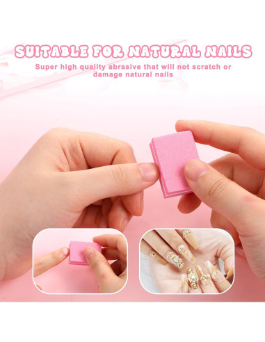 Bloques de Pulido de Uñas Simarro 50 Piezas Rosa 3.5x2.5cm