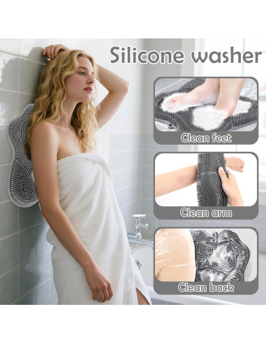 Alfombrilla de Exfoliación para Pies Silicona WOJVVK 29.5x27.4cm