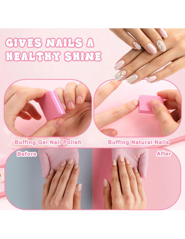 Bloques de Pulido de Uñas Simarro 50 Piezas Rosa 3.5x2.5cm