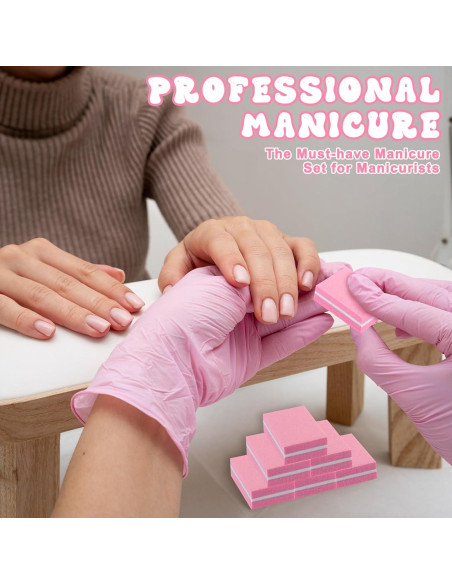 Bloques de Pulido de Uñas Simarro 50 Piezas Rosa 3.5x2.5cm