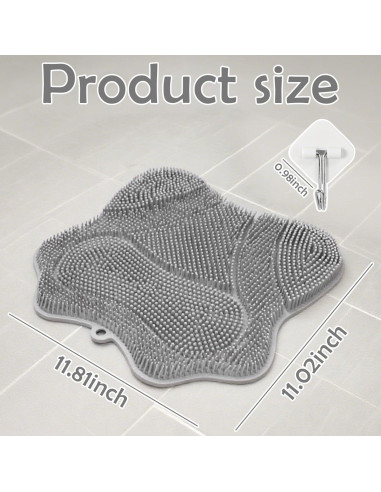 Alfombrilla de Exfoliación para Pies Silicona WOJVVK 29.5x27.4cm