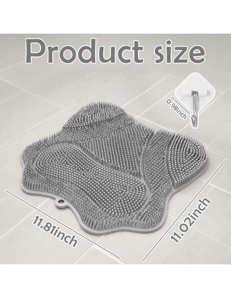 Alfombrilla de Exfoliación para Pies Silicona WOJVVK 29.5x27.4cm