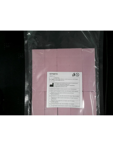 Bloques de Pulido de Uñas Simarro 50 Piezas Rosa 3.5x2.5cm