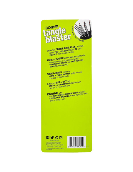 Cepillo Paddle Desenredante Conair 86260TEL 19x7.6cm