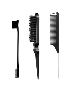 Juego de Peines Negro 3 Piezas Much Hotter - Cepillo y Peine