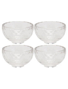 Juego de 4 Tazones de Mezcla de Cristal Healeved 1000ml