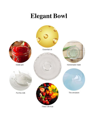 Juego de 4 Tazones de Mezcla de Cristal Healeved 1000ml