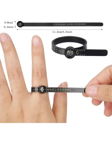 Calibrador de Tamaño de Anillo Reutilizable Labriciyon 1-17