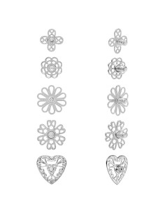 Soportes de Pendientes Alta Resistencia hooppoo - 5 Pares Plata