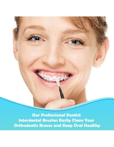 120 Cepillos Interdentales MAPVOLUT para Cuidado Oral Negro