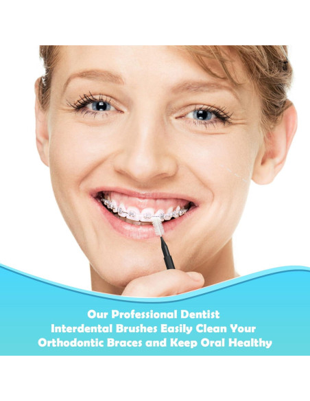 120 Cepillos Interdentales MAPVOLUT para Cuidado Oral Negro