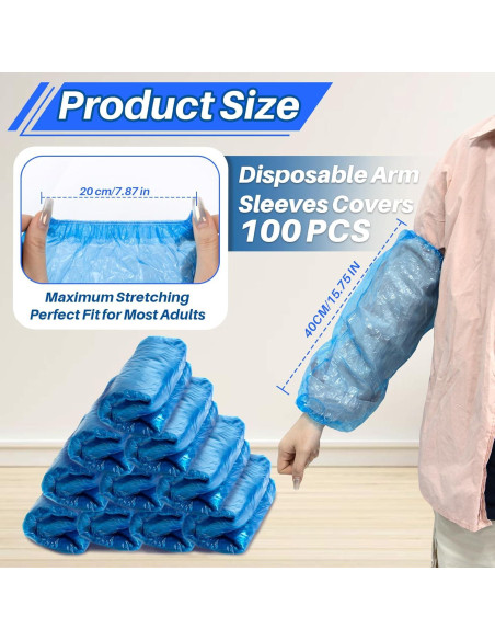 Mangas desechables RAINFLOW para brazos - 100 piezas impermeables