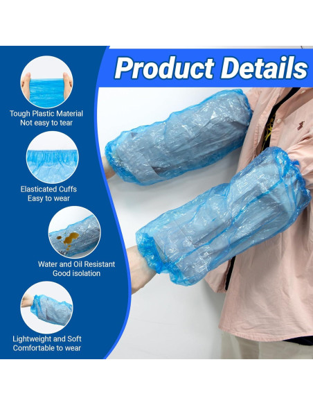 Mangas desechables RAINFLOW para brazos - 100 piezas impermeables