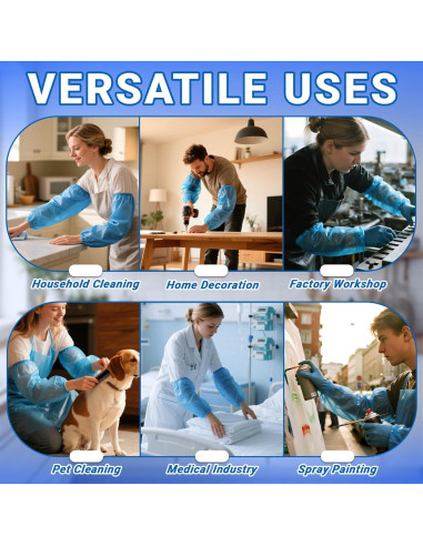 Mangas desechables RAINFLOW para brazos - 100 piezas impermeables