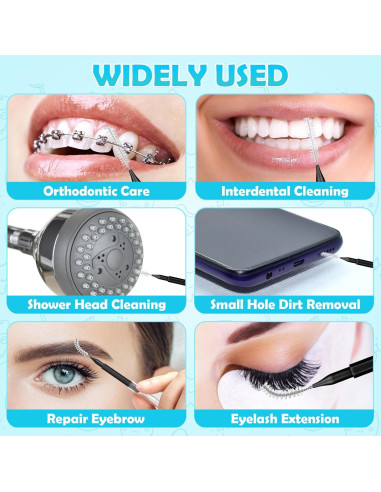 120 Cepillos Interdentales MAPVOLUT para Cuidado Oral Negro