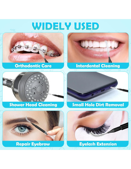 120 Cepillos Interdentales MAPVOLUT para Cuidado Oral Negro