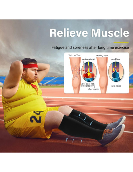 Calcetines de Compresión Diu Life 3 Pares Talla Grande Negro