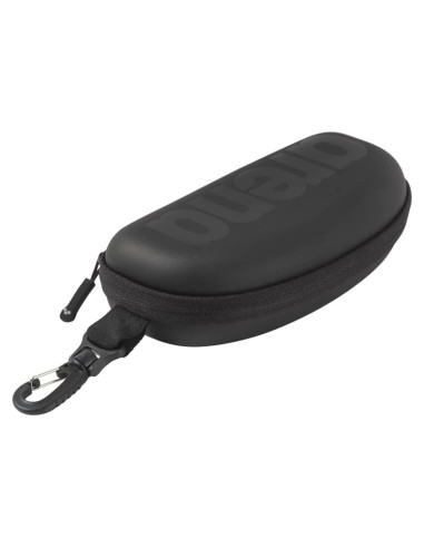 Funda Dura para Gafas de Natación Arena, Todo Negro, Unisex