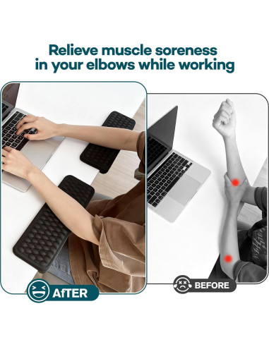 2 Almohadillas de Codo Ergonómicas LILXIU con Base Antideslizante