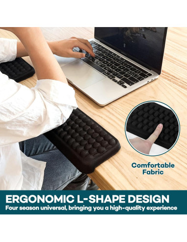 2 Almohadillas de Codo Ergonómicas LILXIU con Base Antideslizante