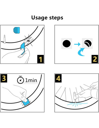 Kit de Parche Autoadhesivo para Neumáticos de Bicicleta YiXjiuBP