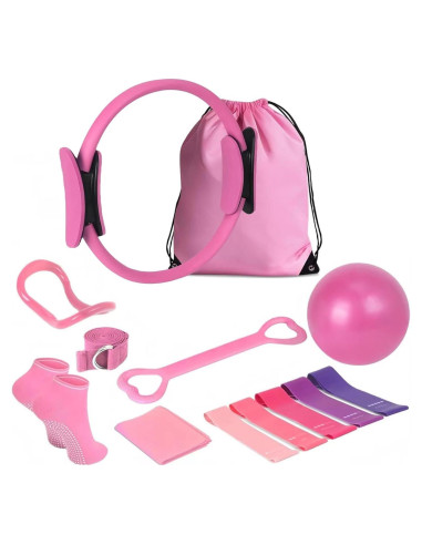 Conjunto de Pilates IJEUH 13 Piezas Rosa para Mujeres