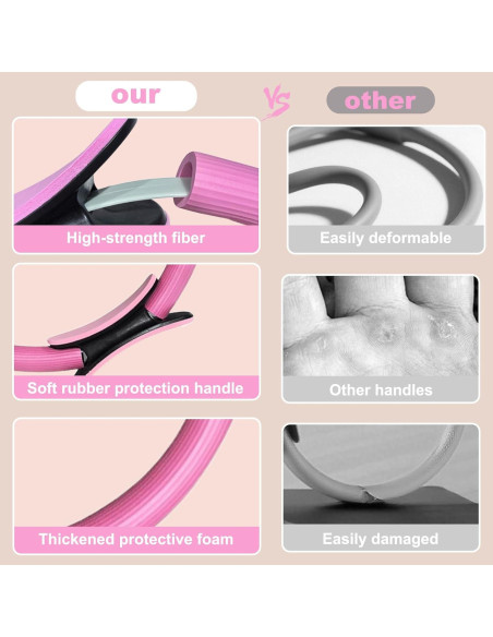 Conjunto de Pilates IJEUH 13 Piezas Rosa para Mujeres