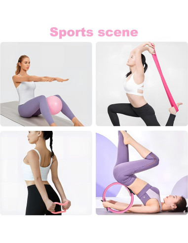 Conjunto de Pilates IJEUH 13 Piezas Rosa para Mujeres