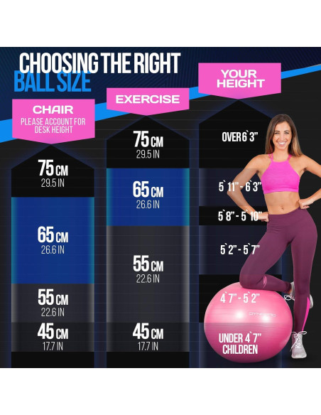 Pelota de Ejercicio DYNAPRO 45 cm Antirrotura Ecológica